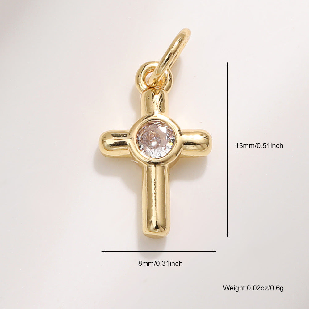 Retaining Micro Inlaid Zircon Clavicle Chain Pendants