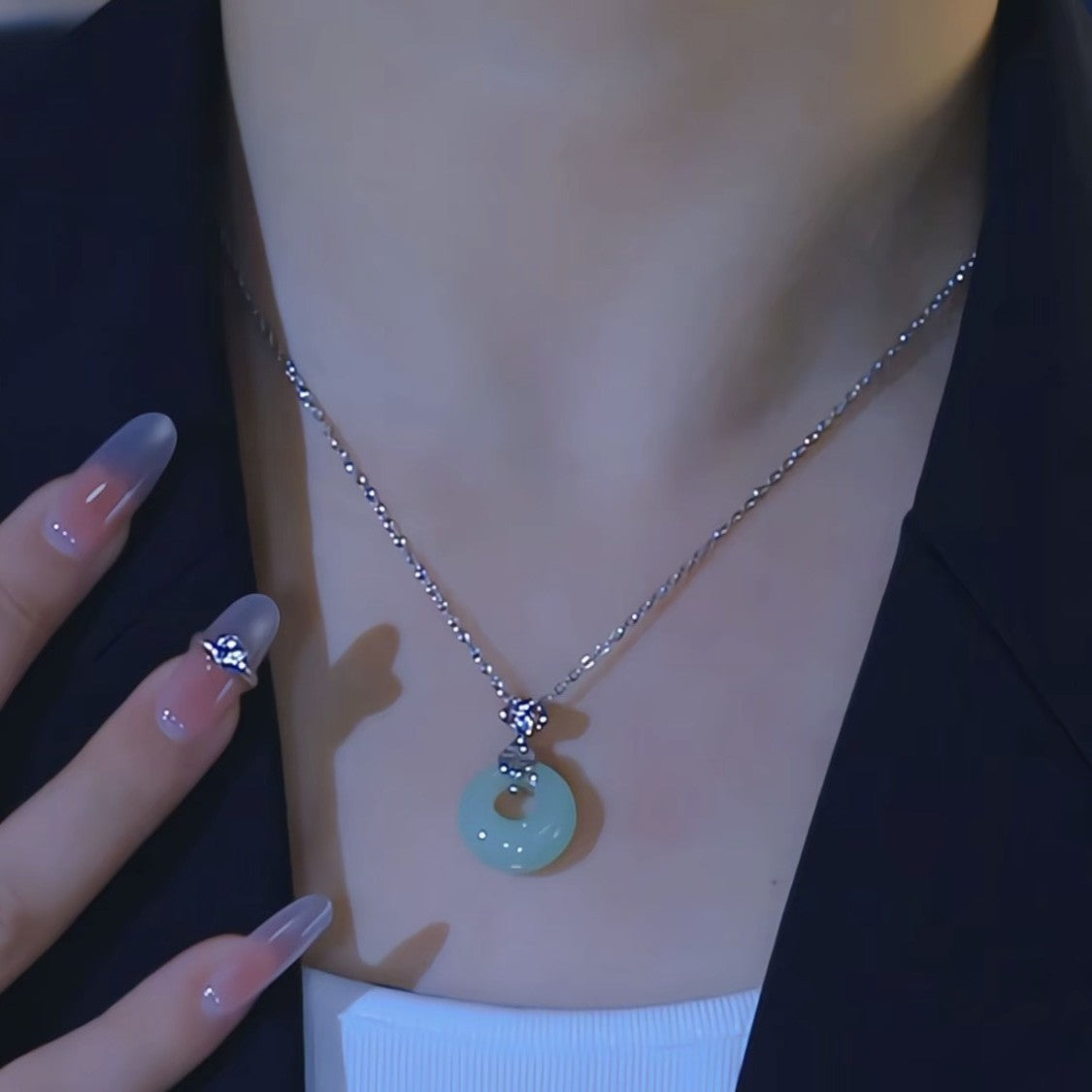 Peace Buckle Jade Female Summer Light Luxury Minority For Pendants