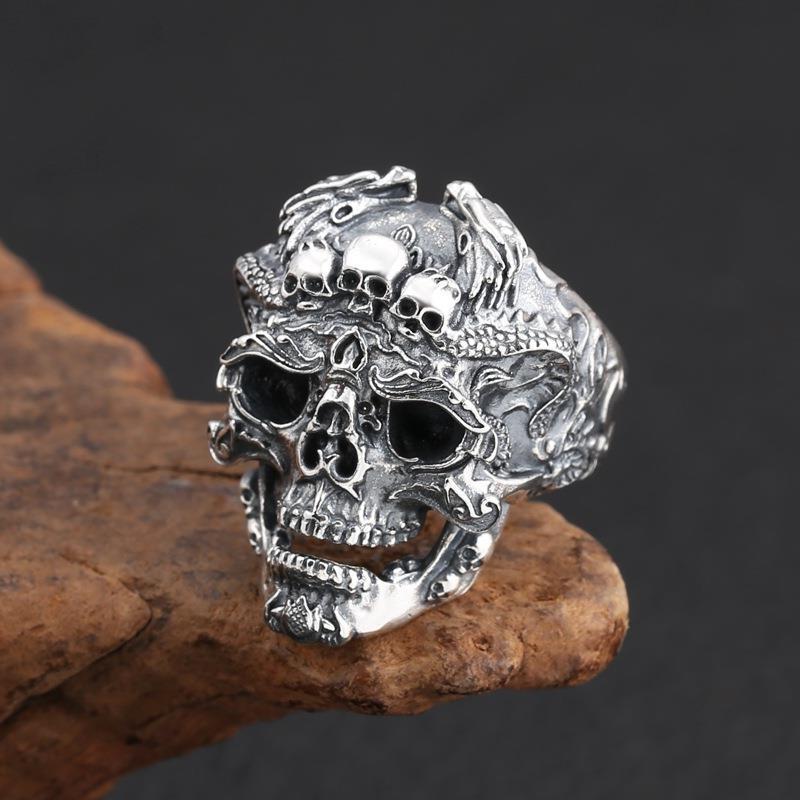 Skull Male Rock Gothic Punk Gift Ring