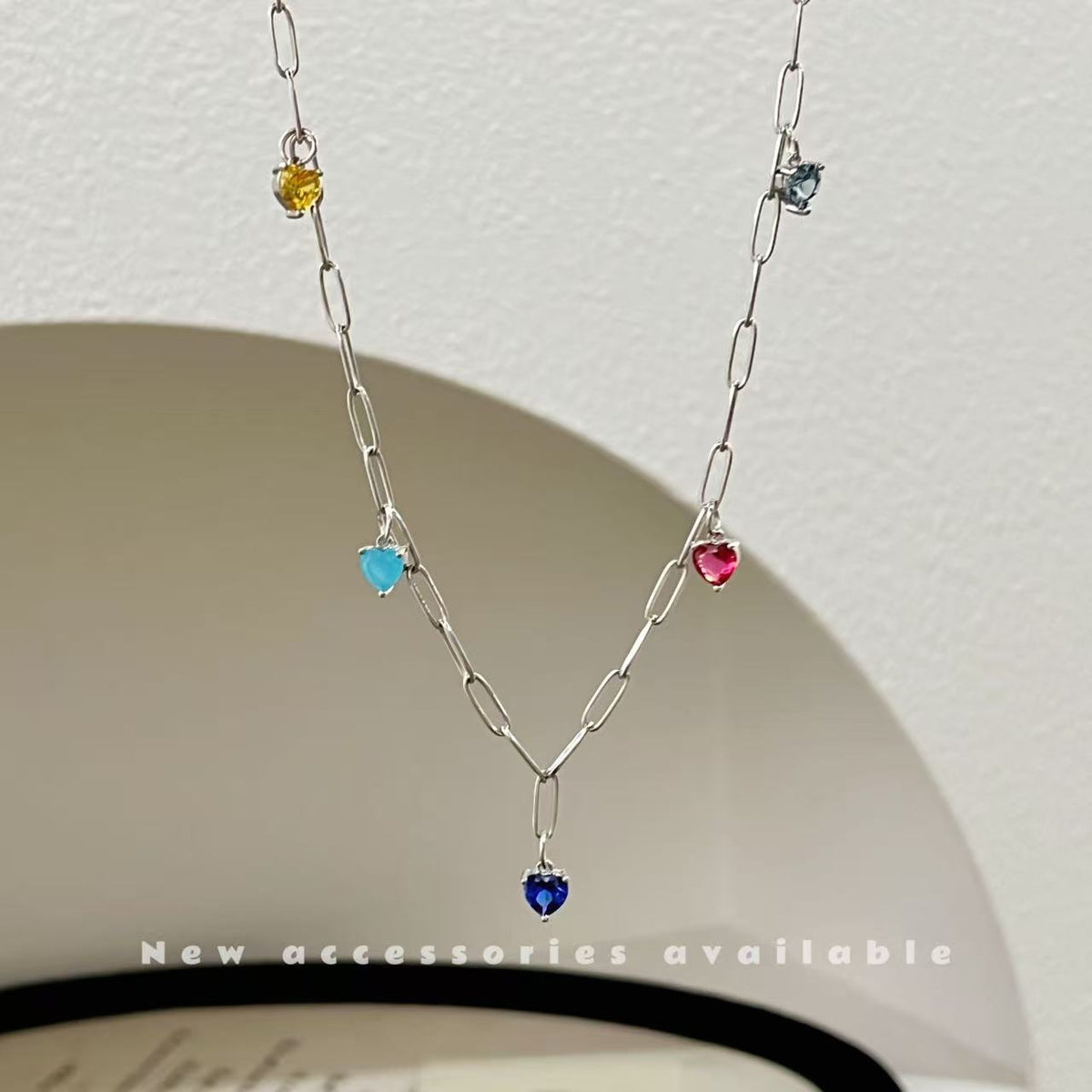 Korean Style Sweet Cool Colorful Crystals Cross Pendants