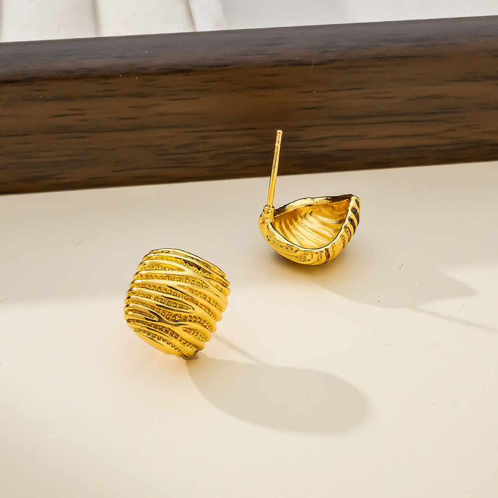 Geometric Metal Korean Style Simple Temperament Stud Earrings