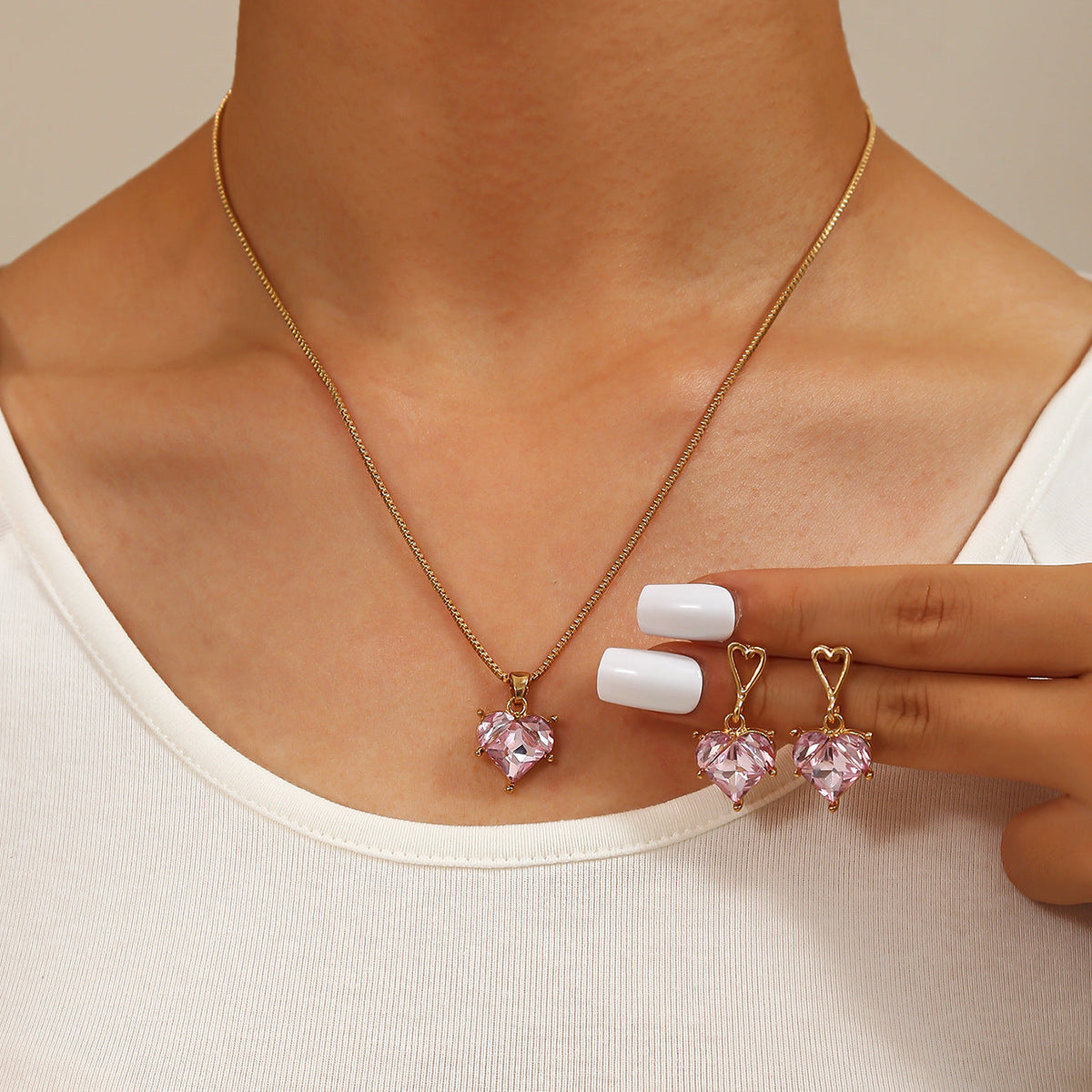 Women's Elegant Geometric Ear Fashion Chain Like Flat Jewelry Set