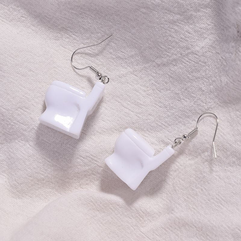 Fun Mini Toilet Creative Cartoon Funny Earrings