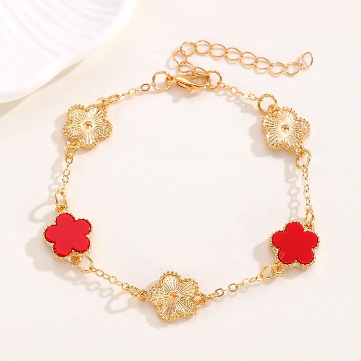 Women's Korean Style Parthenocissus Grass Simple Petal Five-leaf Jewelry Set
