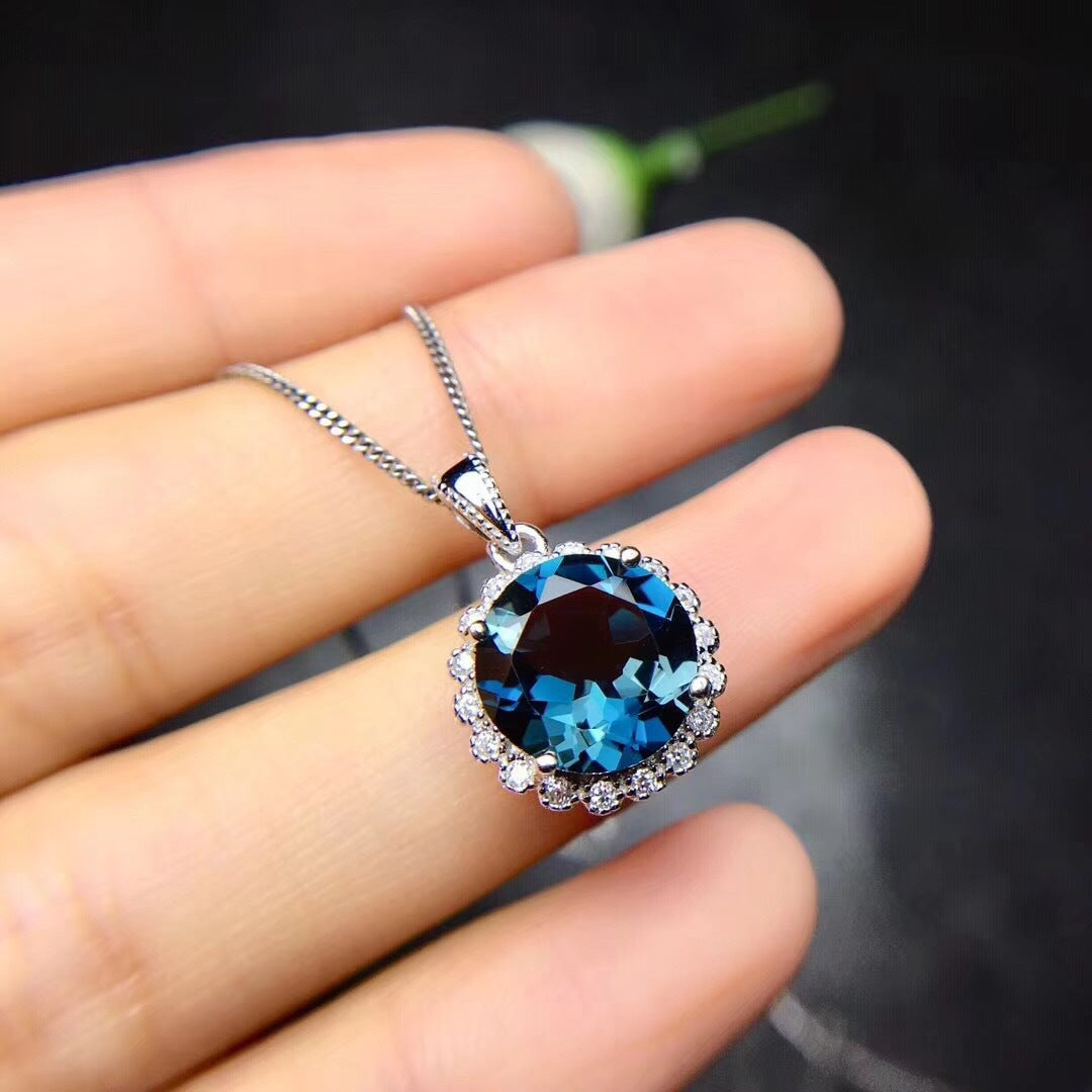 Live Streaming Imitation Sri Lanka Aquamarine Carat Ear Jewelry Set