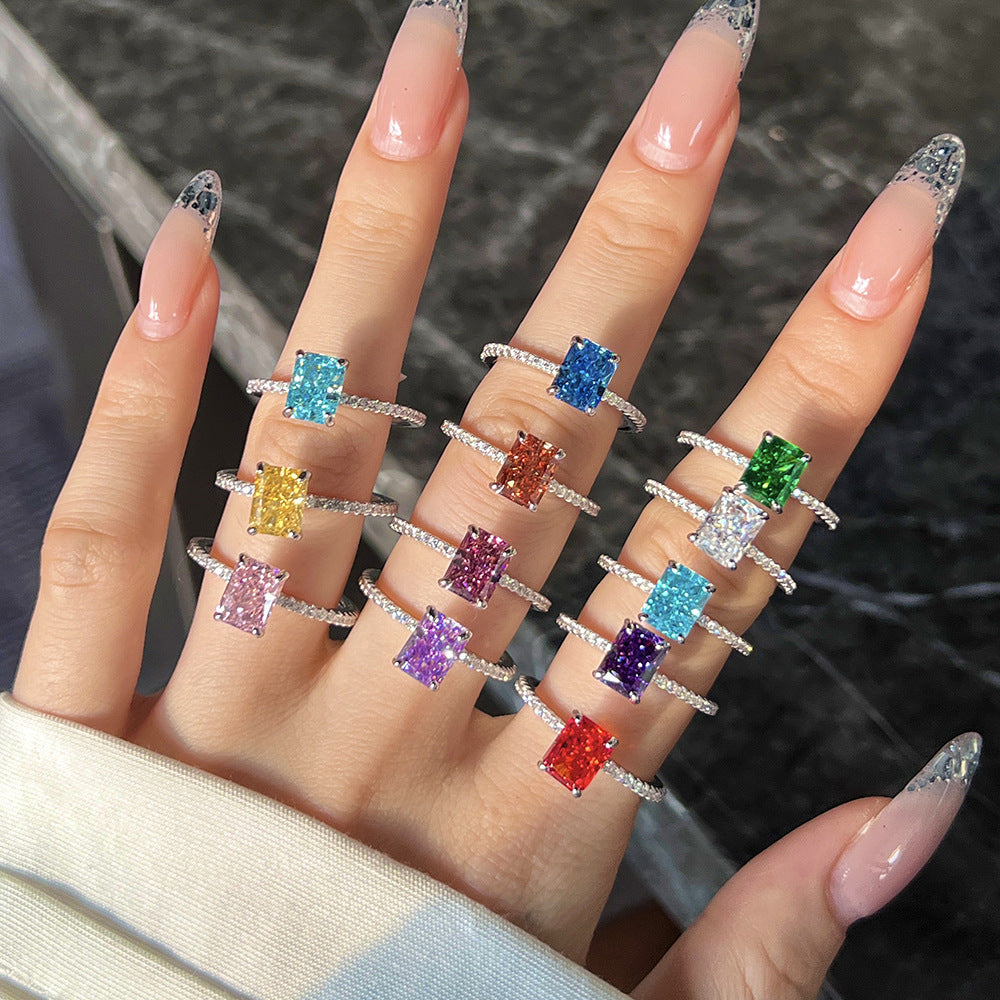 Sier Female Special Interest Light Luxury Rings