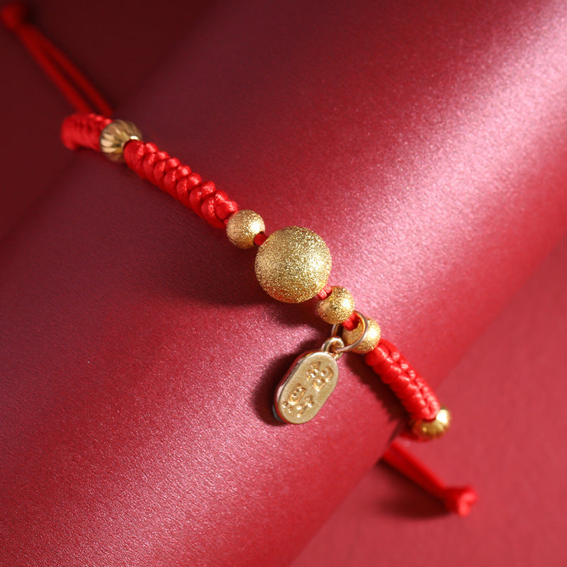 Red Rope Original Lucky Beads Ethnic Bracelet