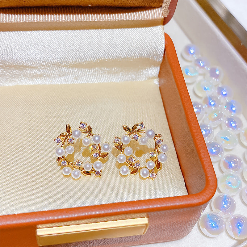 Flower Collection Real Gold Plating Quality Sweet Earrings