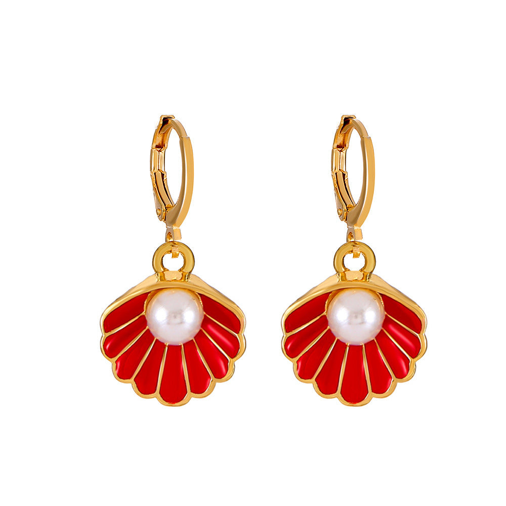 Shell Of Affordable Luxury Fashion Temperament Color Clavicle Chain Jewelry Set