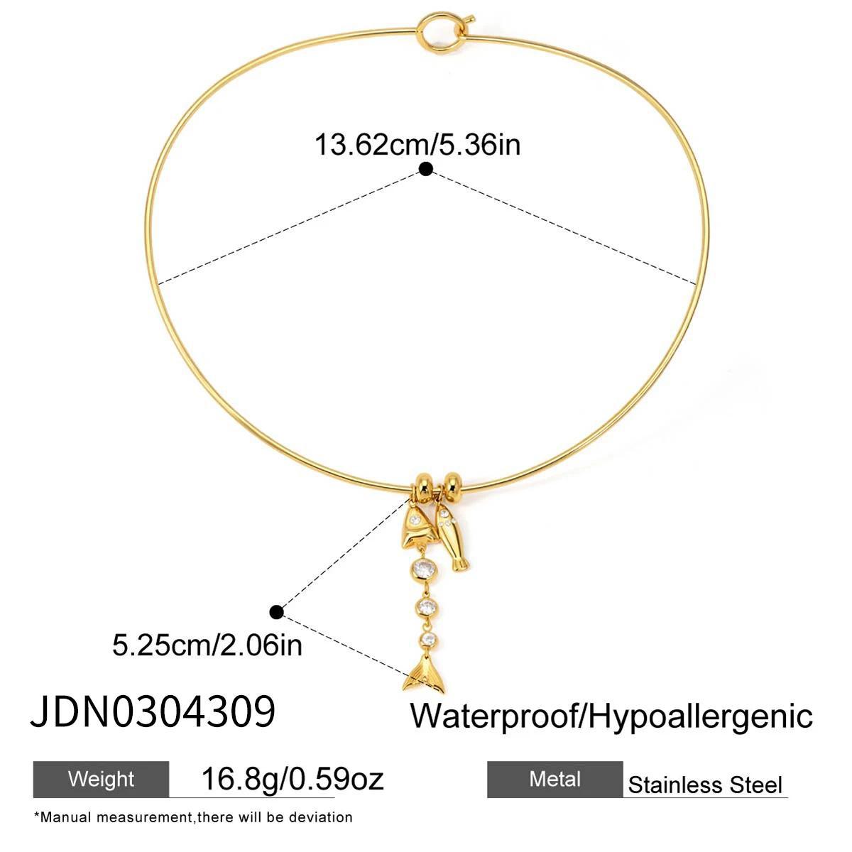 Titanium Steel Fish Light Luxury Minority Clavicle Chain Necklace