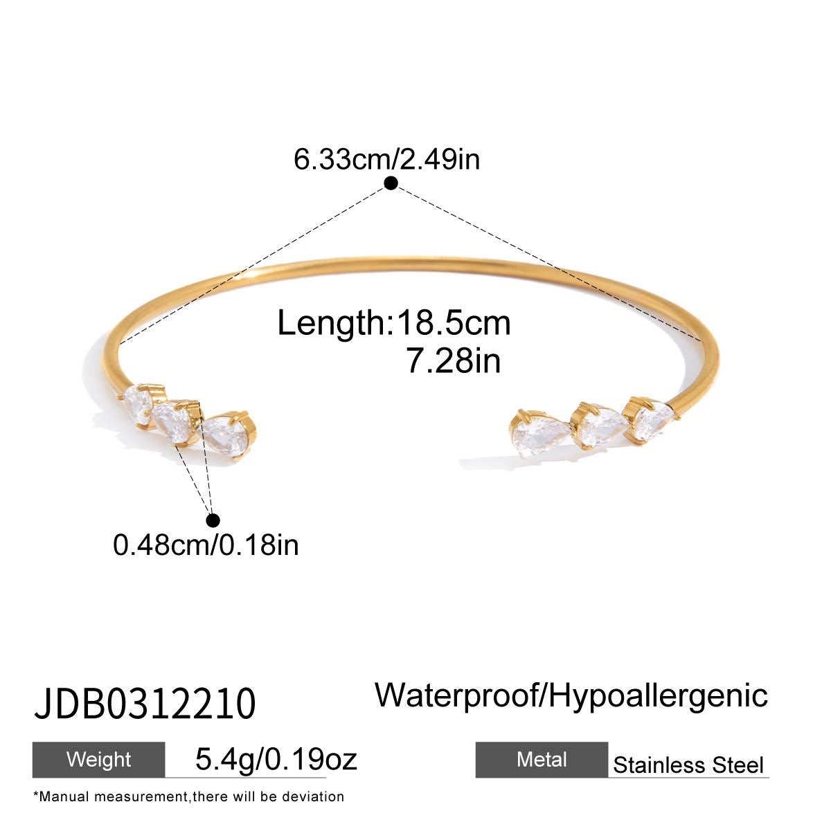 Stainless Steel Collar Zircon Twin Light Luxury Jewelry Set