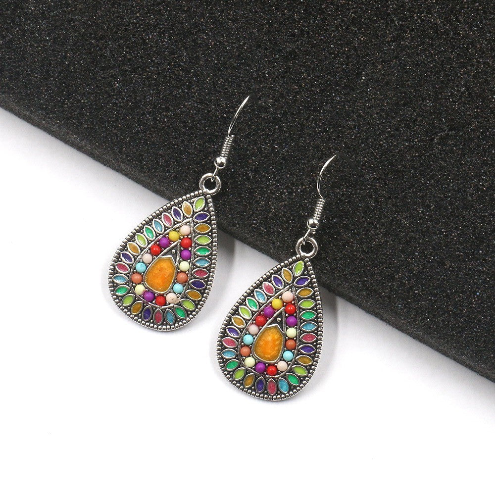Ethnic Style Round Simple Retro National Earrings