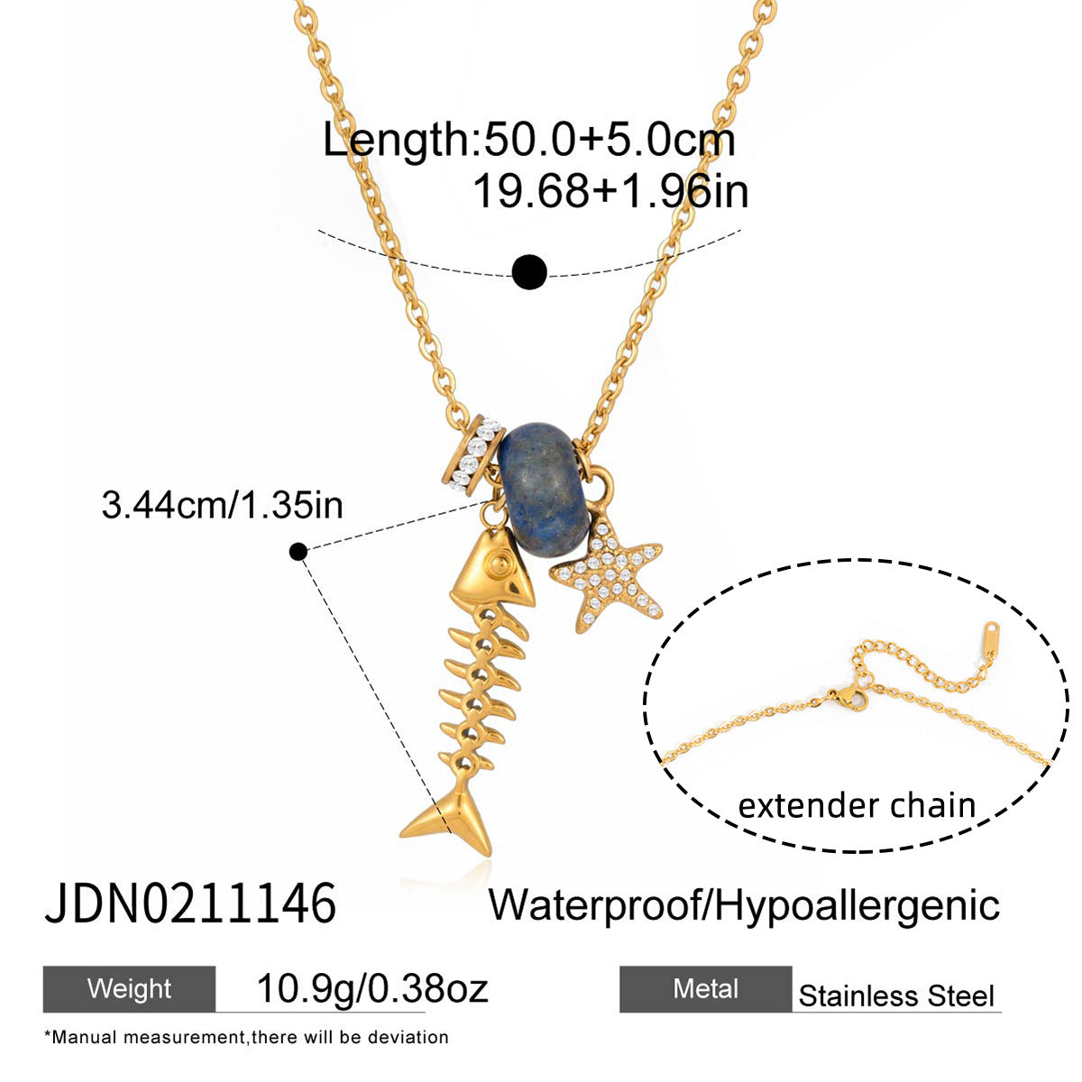 Titanium Steel Fish Light Luxury Minority Clavicle Chain Necklace