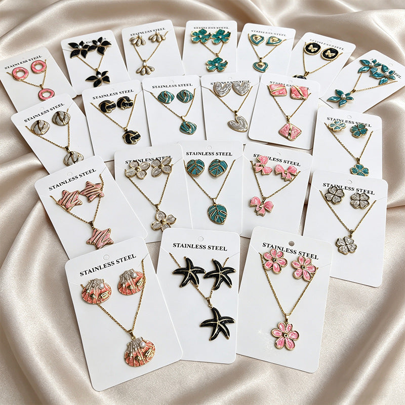 Stainless Steel Enamel Titanium Fashion Personality Necklaces