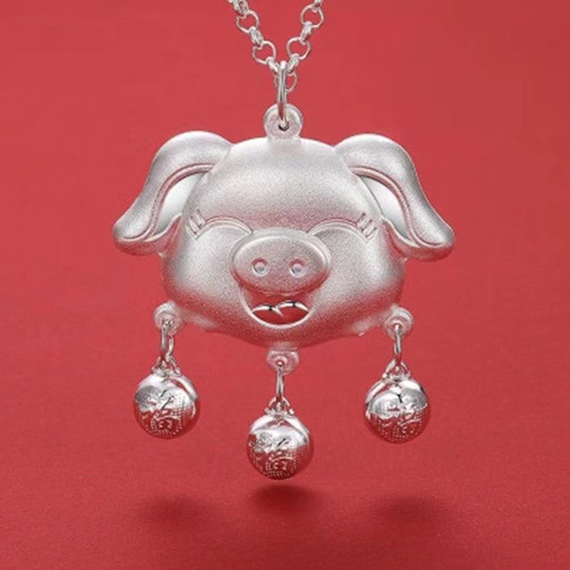 Sier-plated Long Life Sier Lock Years Old Pendant
