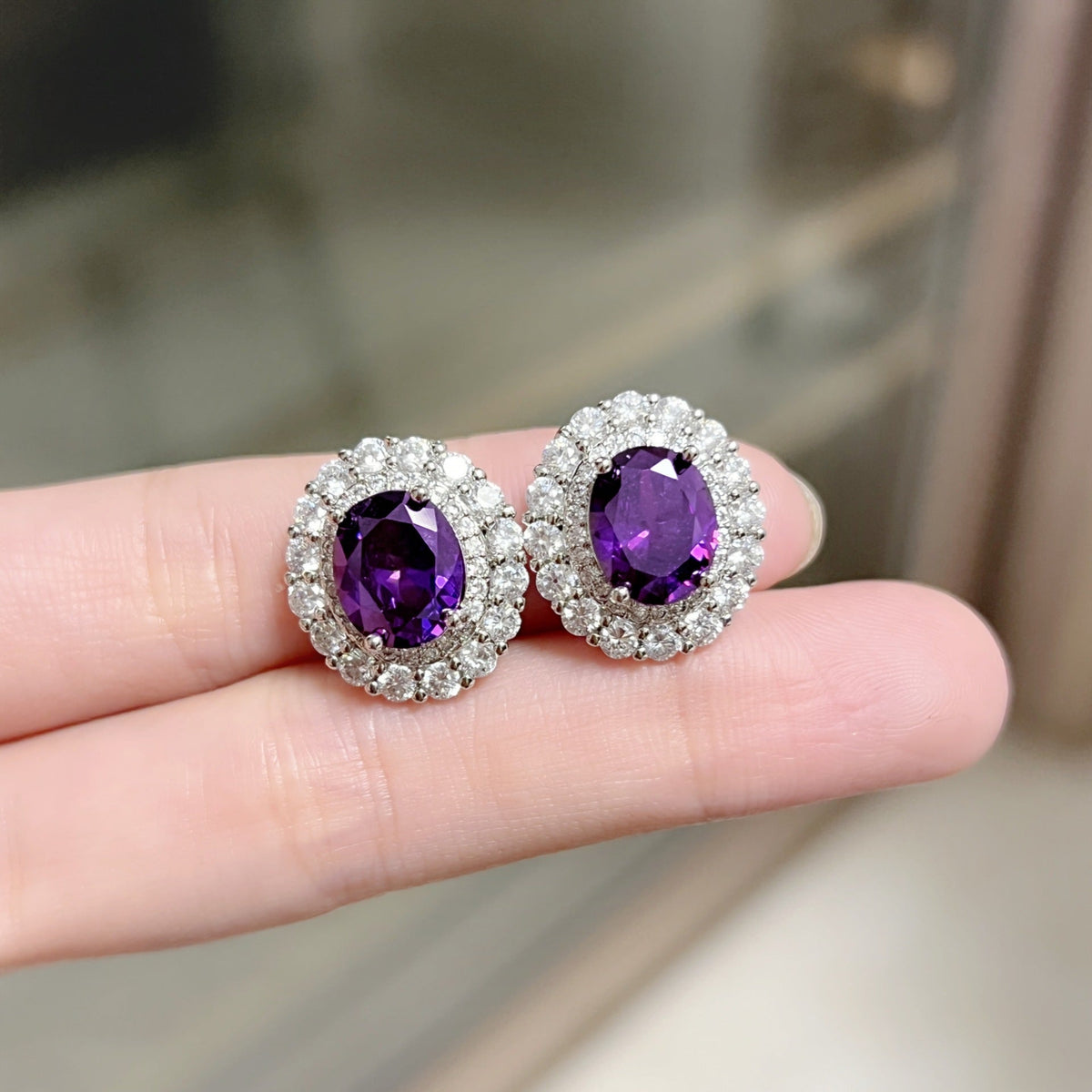 Sunflower Wool Diamond Zircon Red Yellow Purple Pink Champagne Rhinestone Jewelry Set