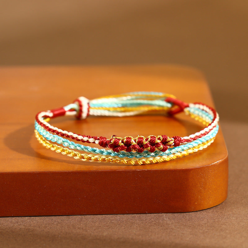 Dragon Boat Festival Colorful Rope Carrying Strap Handmade Braided Adult Bracelet