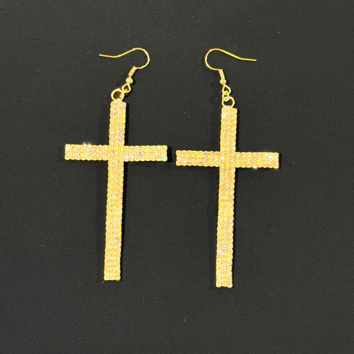 Women's Full Diamond Rhinestone Creative Drop Personalized Hip Hop Earrings