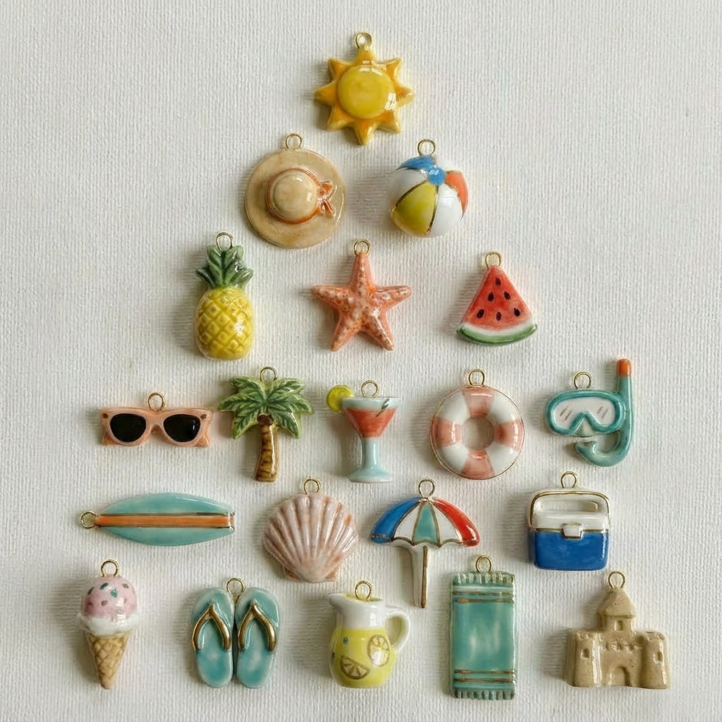Travel Series Parts Vacuum Plating Gold Color Pendants