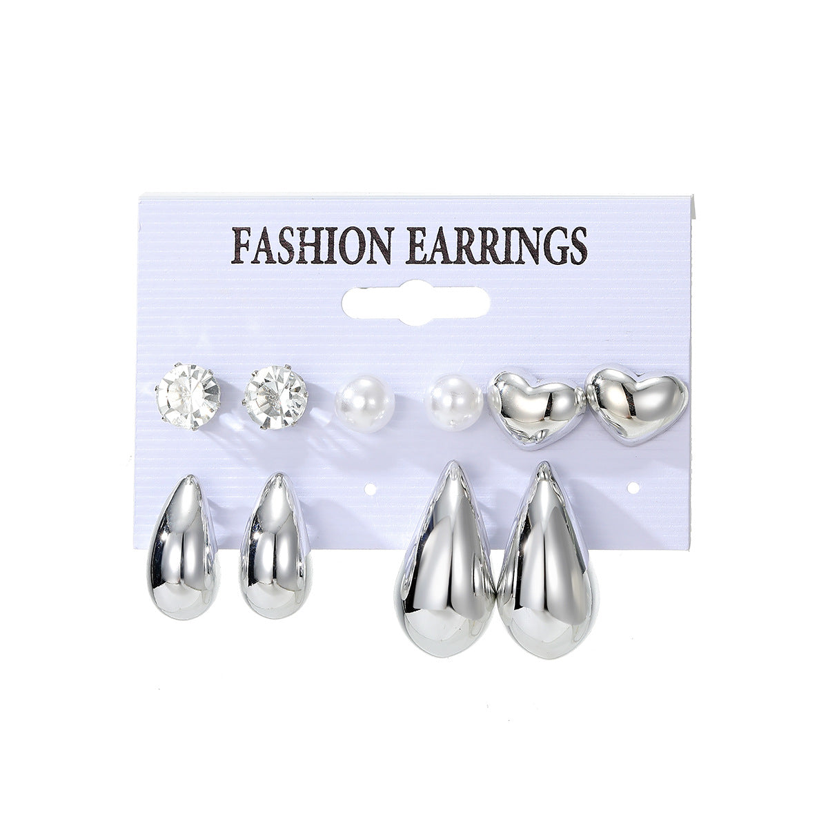 Design Butterfly Heart Water Drops Diamond Imitation Earrings