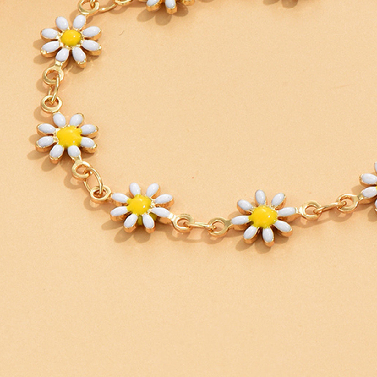 Oil Alloy Flower Anklet Simple Versatile Design Necklaces