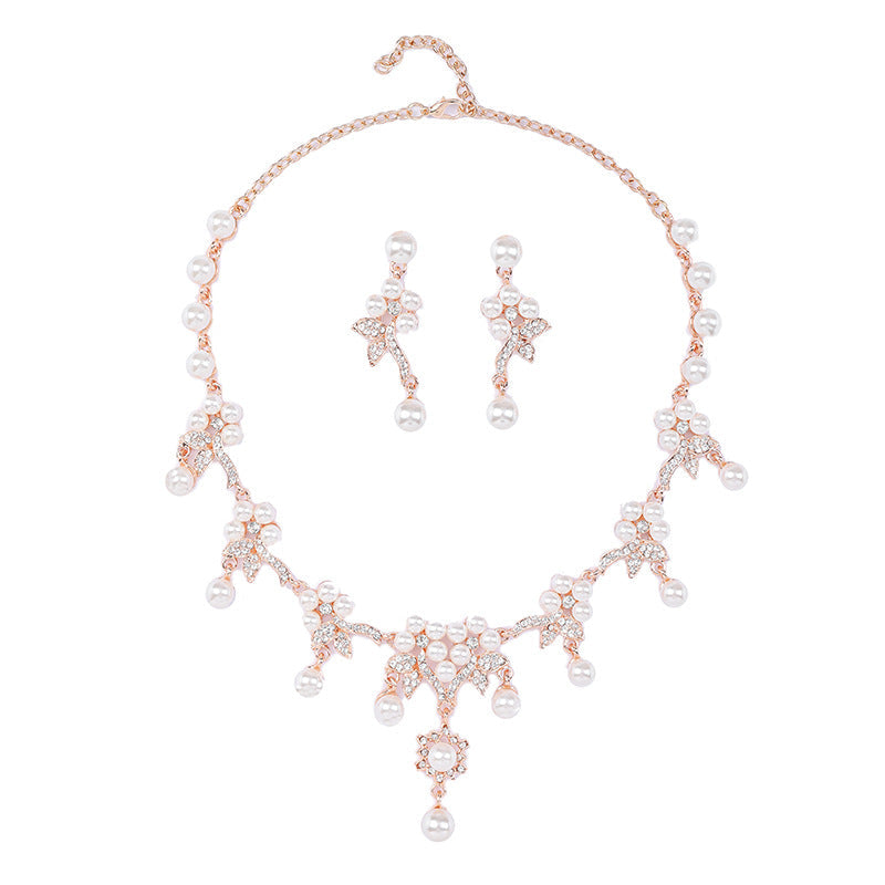 Branch Shape Pearl Ethnic Style Retro Clavicle Chain Bridal Necklaces