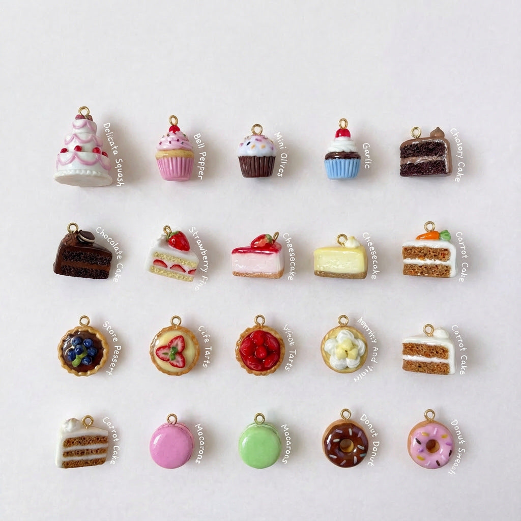 Fashion Item Cure Dessert Small Cake Donut Series Titanium Pendant