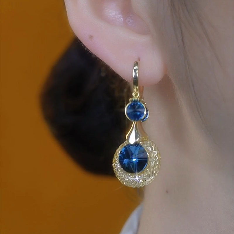 Crystal Water Drop Eardrops Refined Grace Ear Clip Advanced Light Stud Earrings