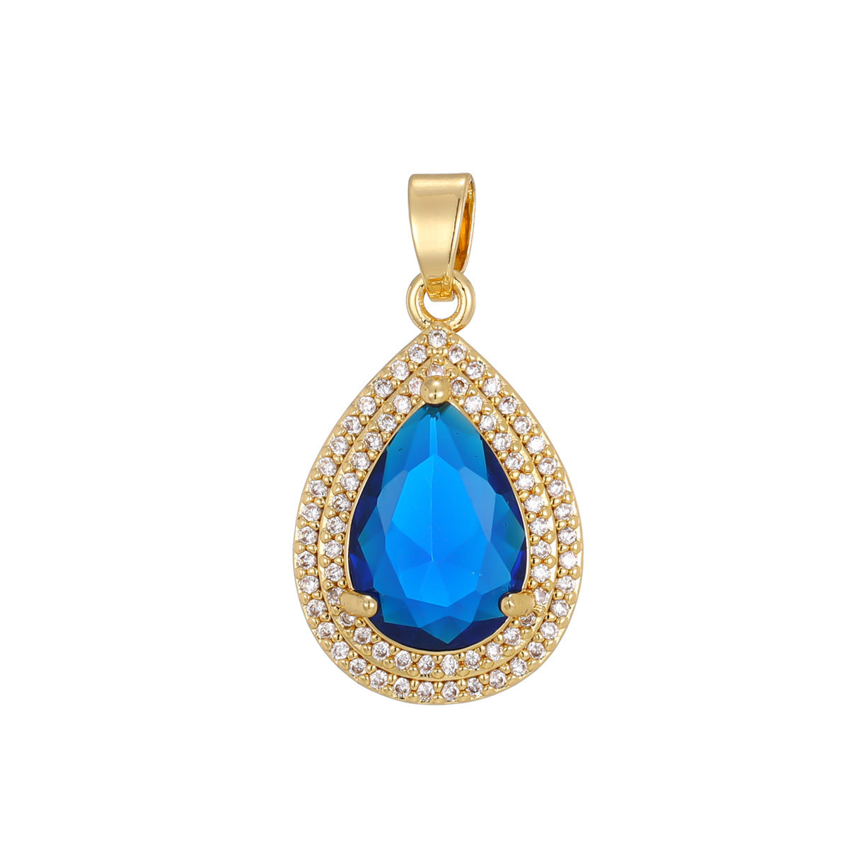 Women's Over Zircon Water Drops Emerald Single Elegant Light Luxury Palace Pendants