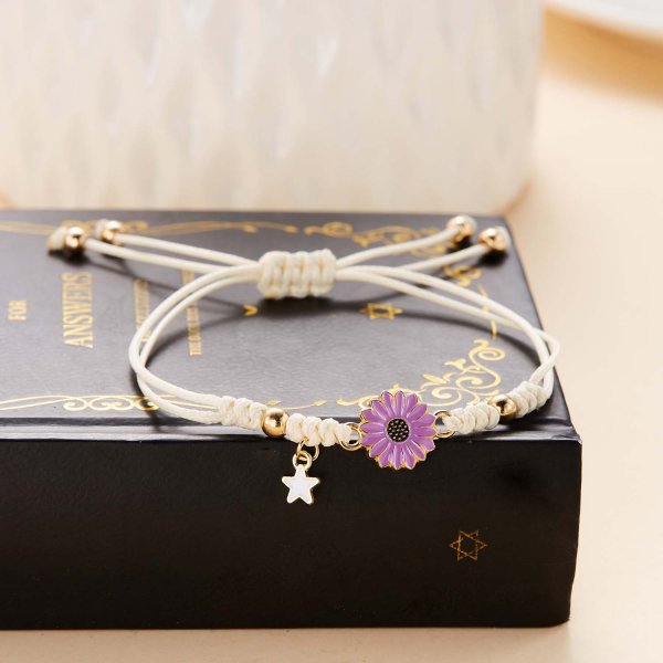Women's Fresh Daisy Sunflower Hand-woven Fashionable Flower Bracelet