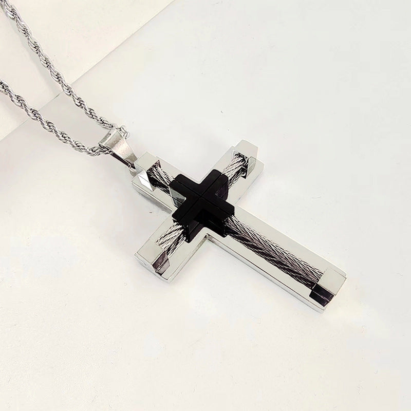 Men's Vintage Stylish Good Texture Steel Wire Necklaces