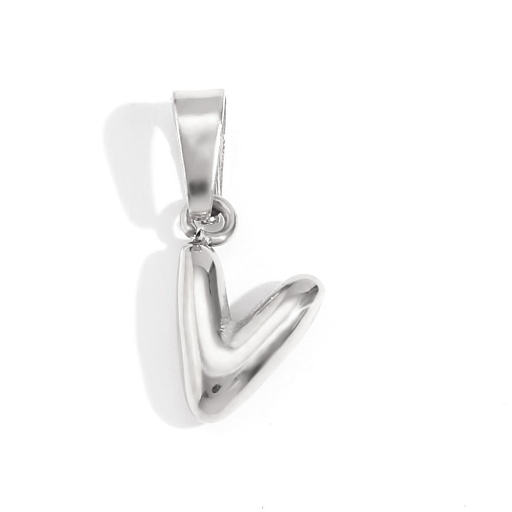 Bubble English Stainless Steel Gold Plated Pendant