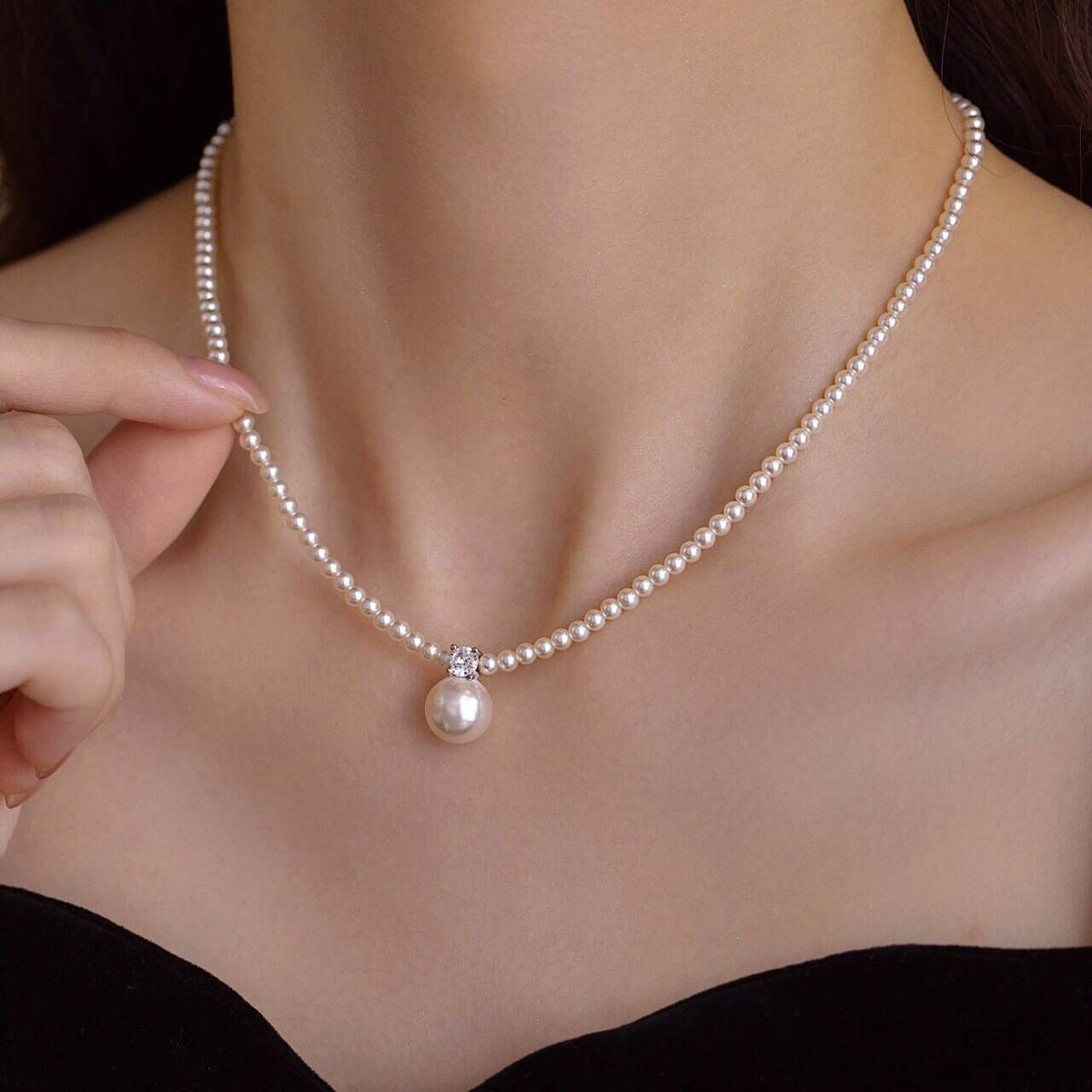 Women's High-grade Diana Pearl Niche Design Sweater Necklaces