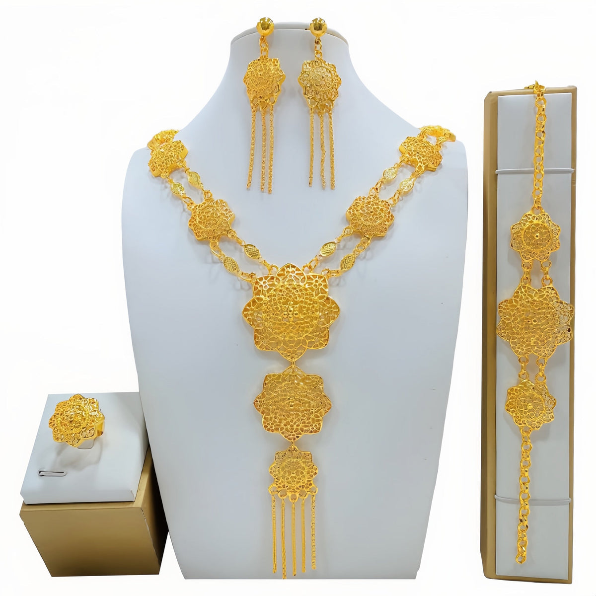 Women's Bridal Gift India Vietnam Wedding Decoration Jewelry Set