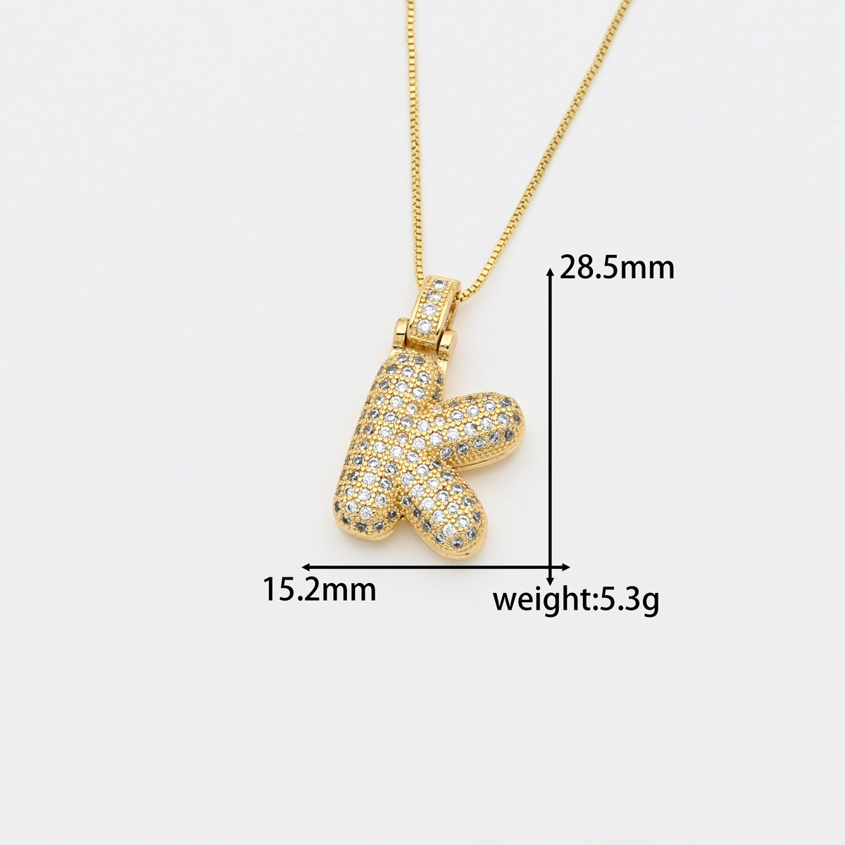 Micro Inlay Hip Hop Letters English Pendant