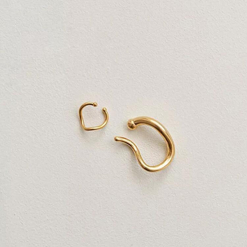 Women's French Retro Twisted Gold Niche Temperament Ear Clip