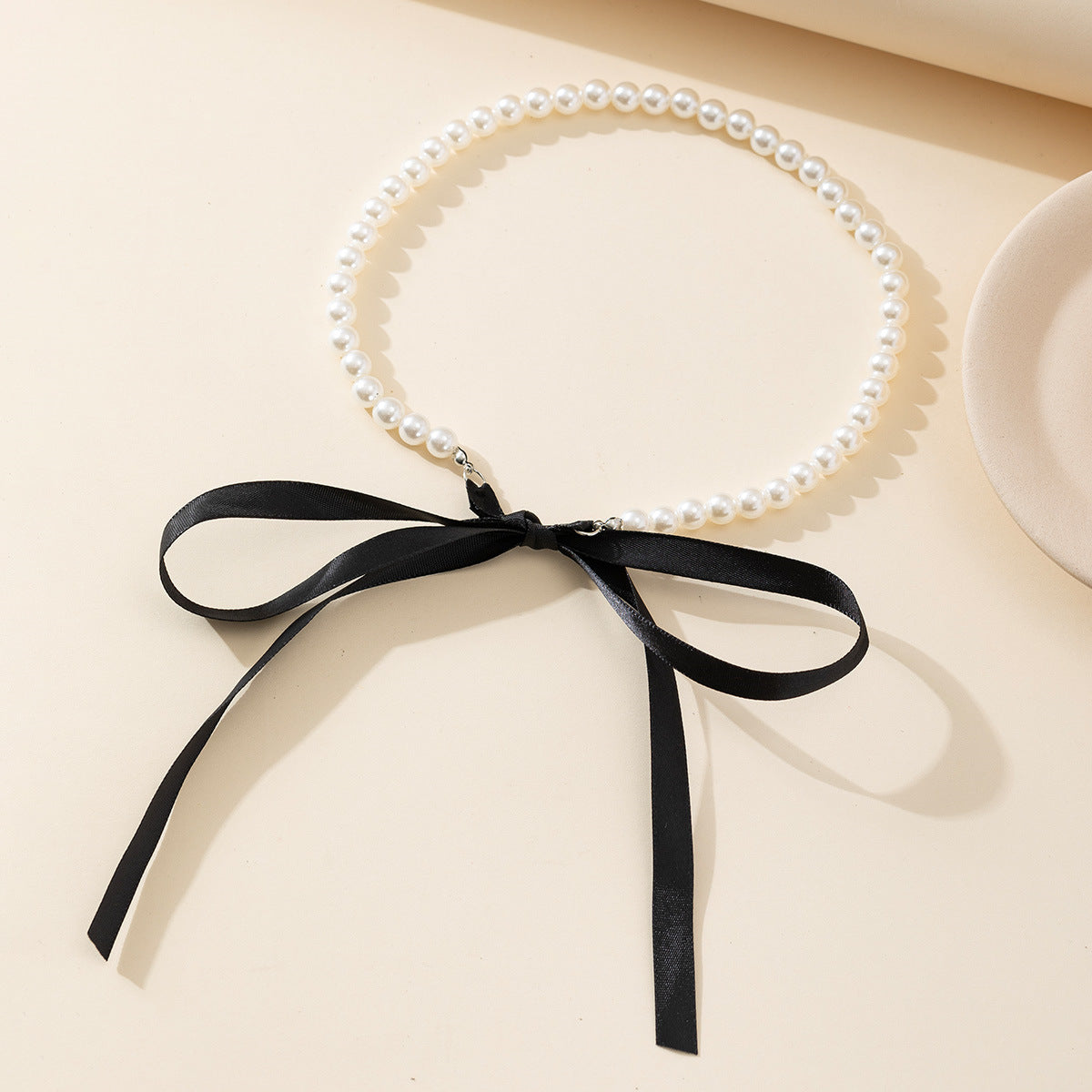 Women's Vintage Long Bow Tie Clavicle Chain Necklaces