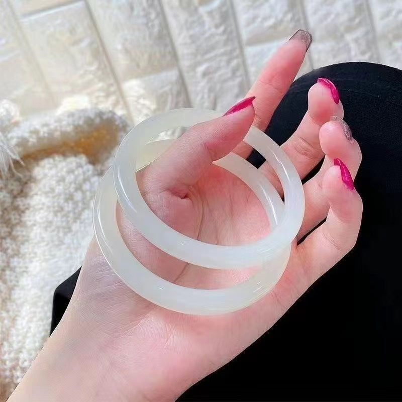 Women's Thick Type Round Glass Unknown Spring Bracelets