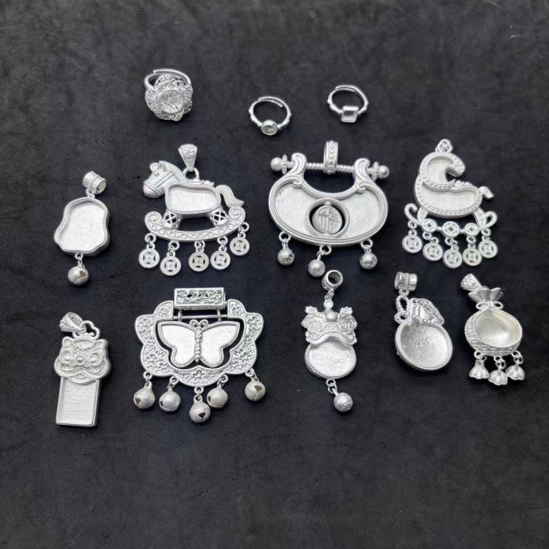 Miao Sier Eardrop Frame Vintage Base Support Handmade Ethnic Pendant