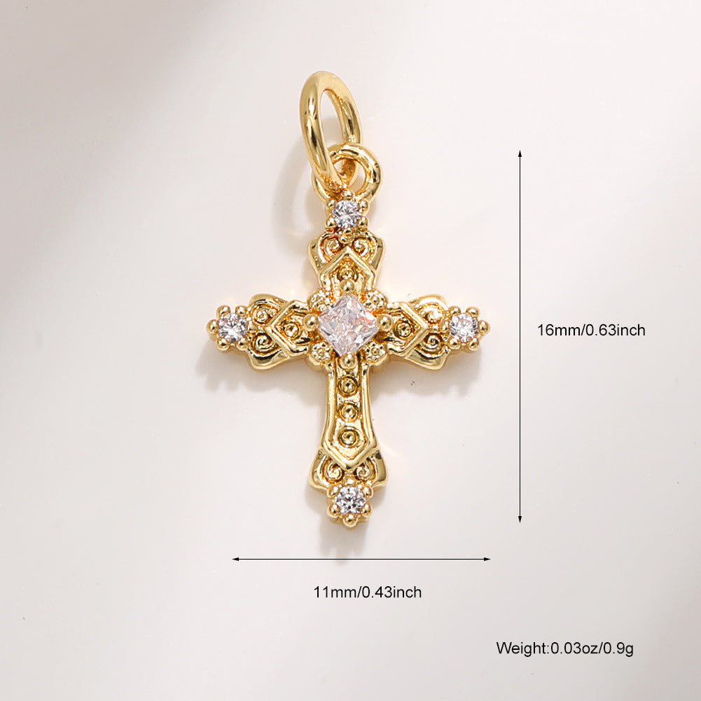 Retaining Micro Inlaid Zircon Clavicle Chain Pendants