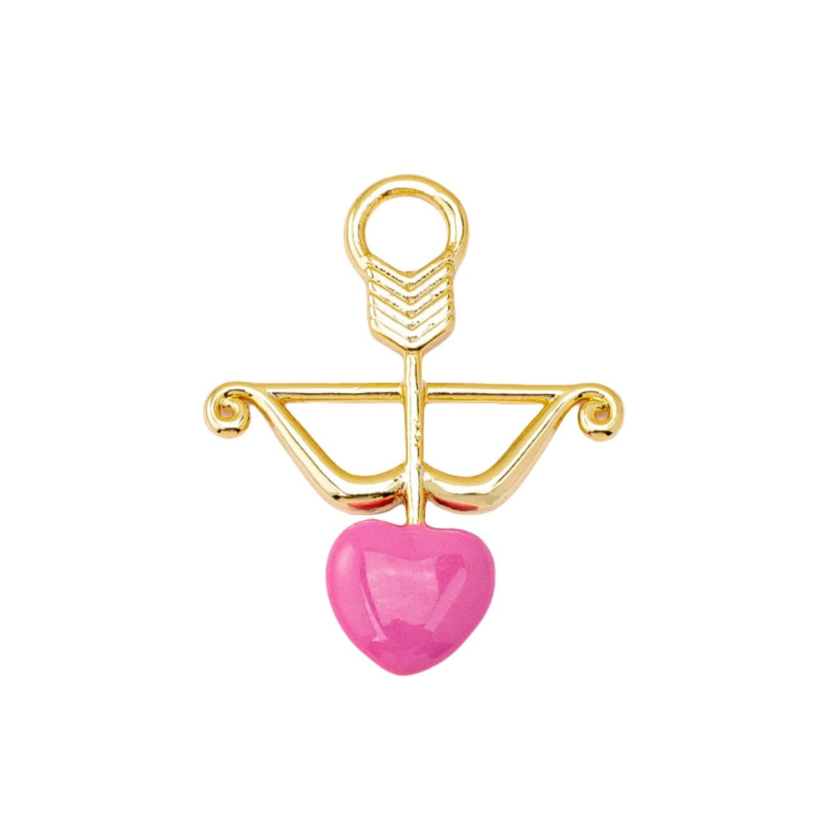 Cartoon Series Small Fruit Dripping Oil Painted Color Gold Pendant