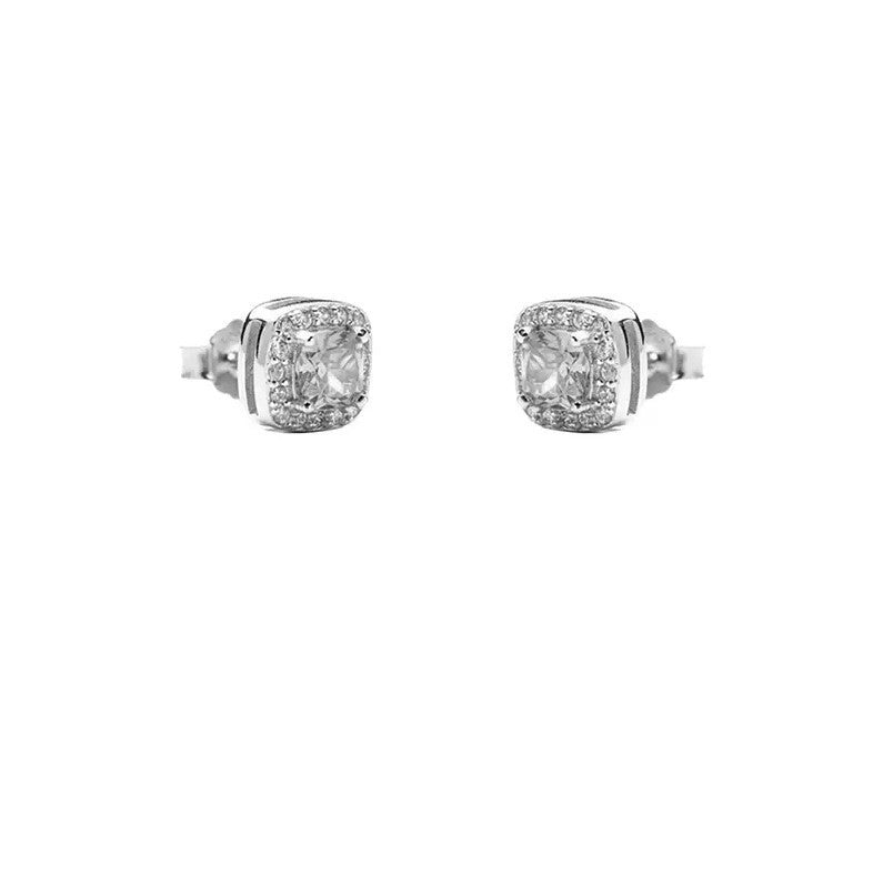 Men's Rhinestone High-grade Sier Piercing Temperament Trend Personalized Earrings