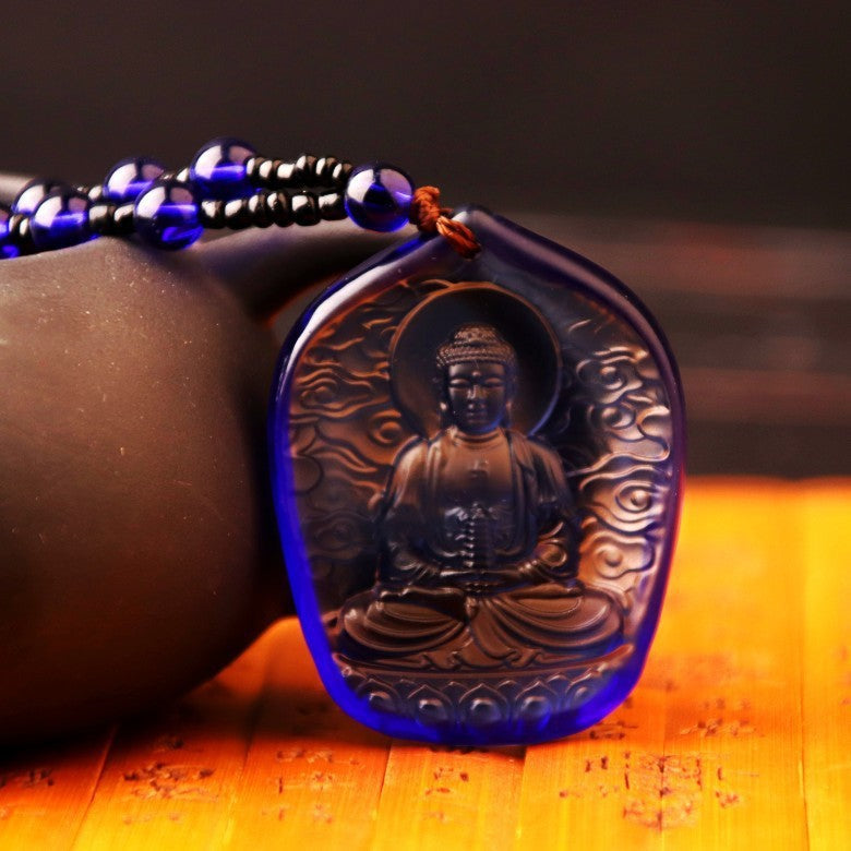 Women's & Men's Knot Ancient French Glaze Buddha Amitabha Pendants