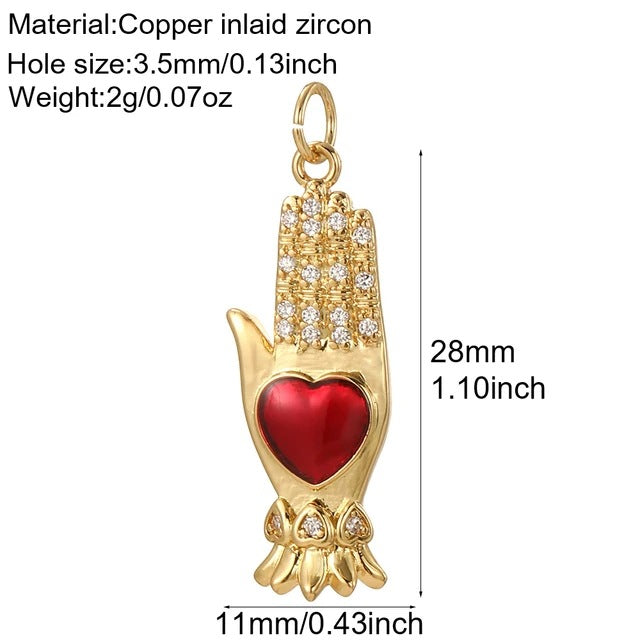 New Millennium Bohemian Heart-shaped Copper Universal Pendants