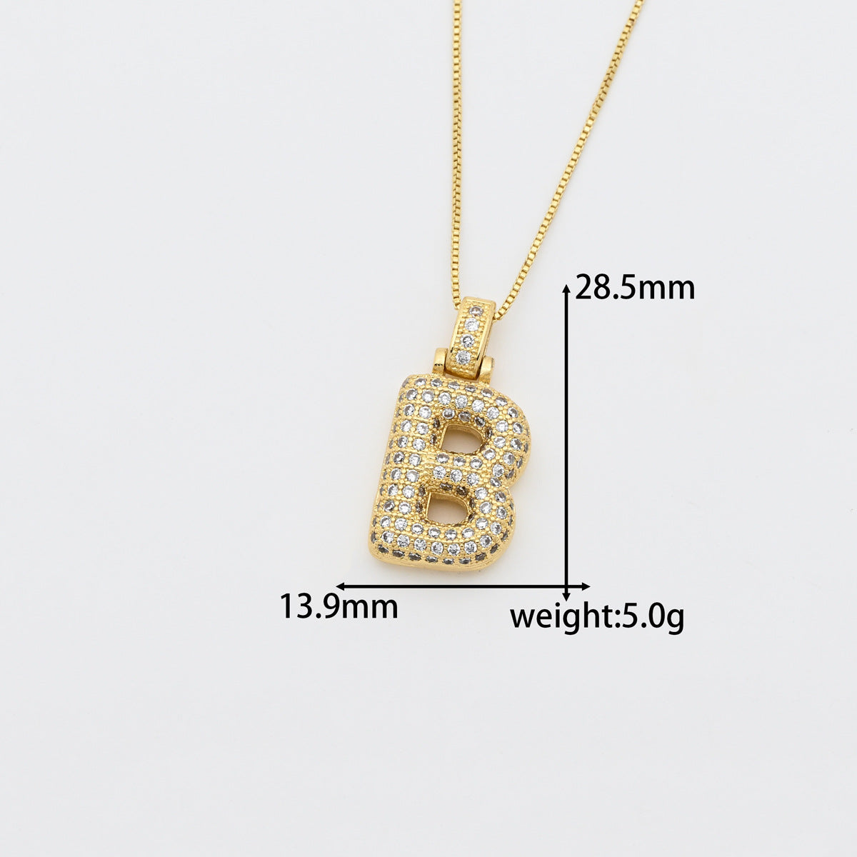 Micro Inlay Hip Hop Letters English Pendant