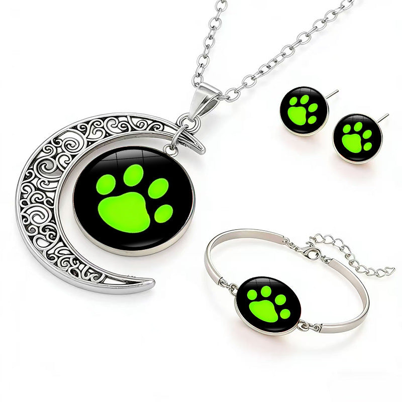Time Stone Moon Peripheral Personalized Ear Three-piece Bracelets