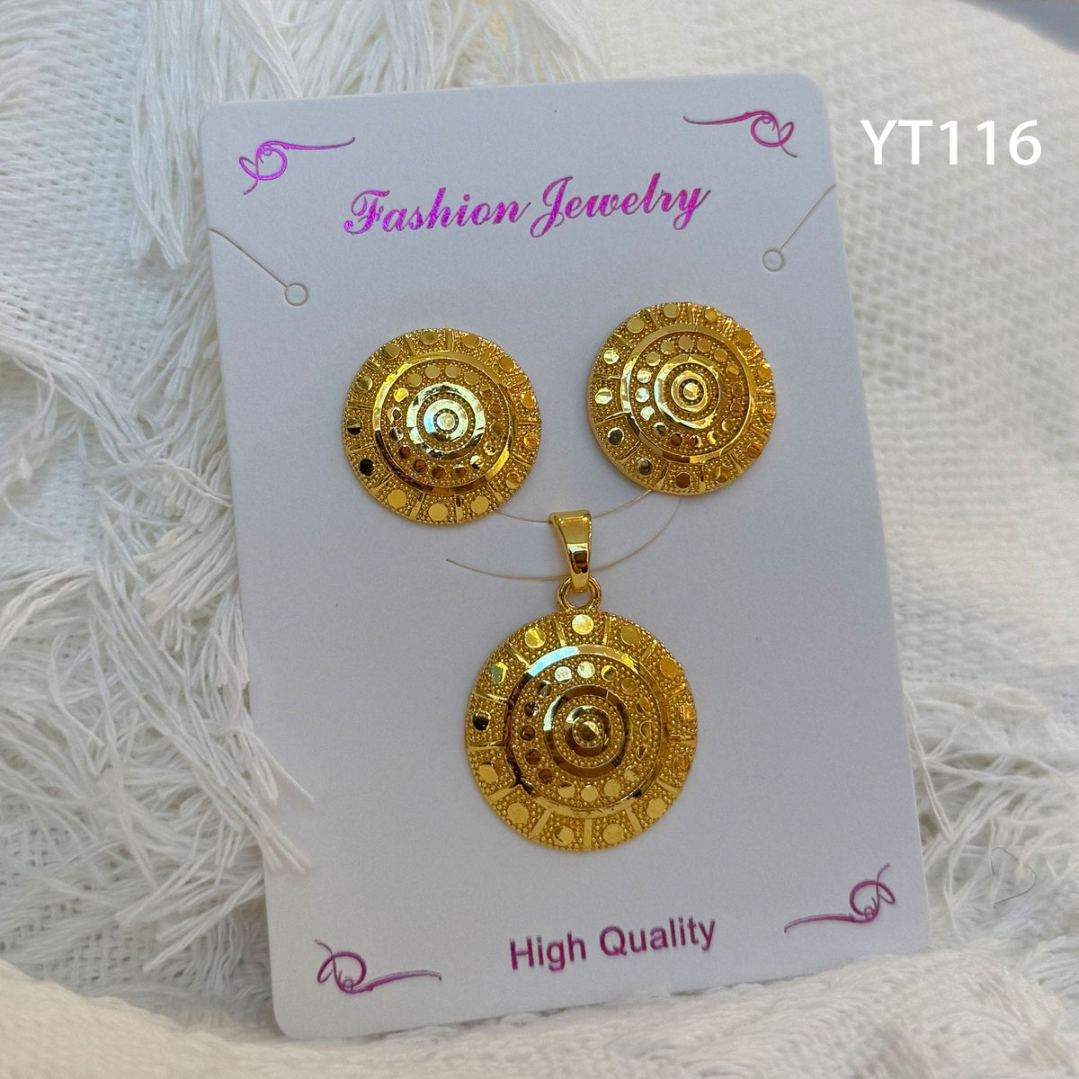 Niche Design Mild Luxury Retro Golden Versatile Jewelry Set