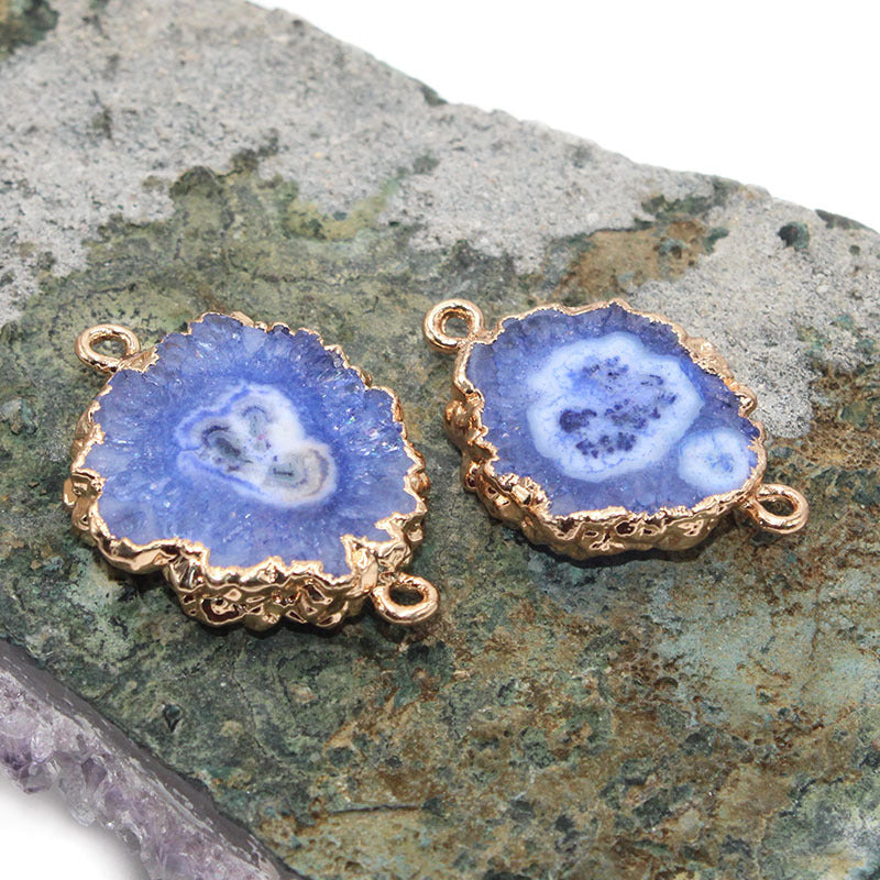 Original Crystal Sunflower Natural Stone Agate Pendants