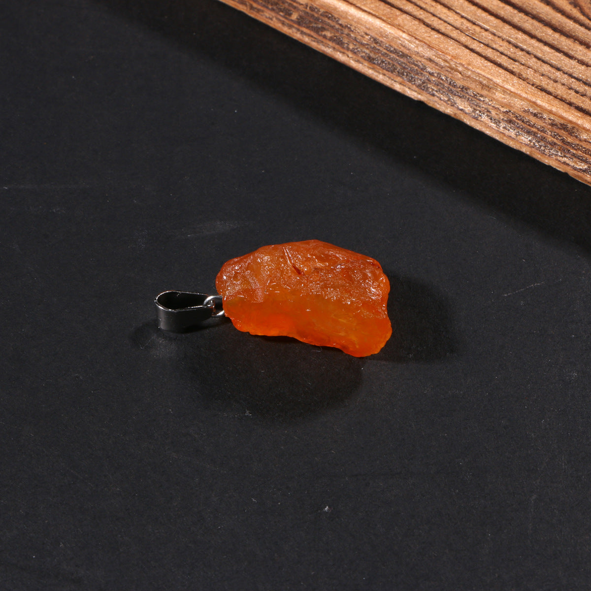 Round Natural Stone Crystal Polished Irregular Small Amethyst Citrine Red Pendant