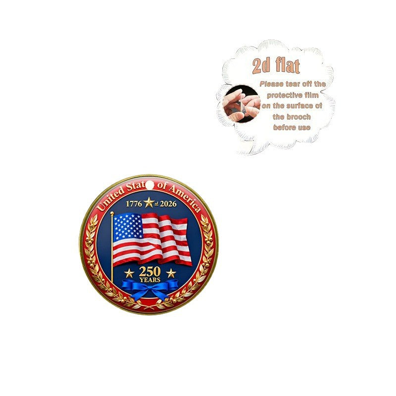 Women's Flat Flag Independence Week Commemorative Acrylic For Earrings